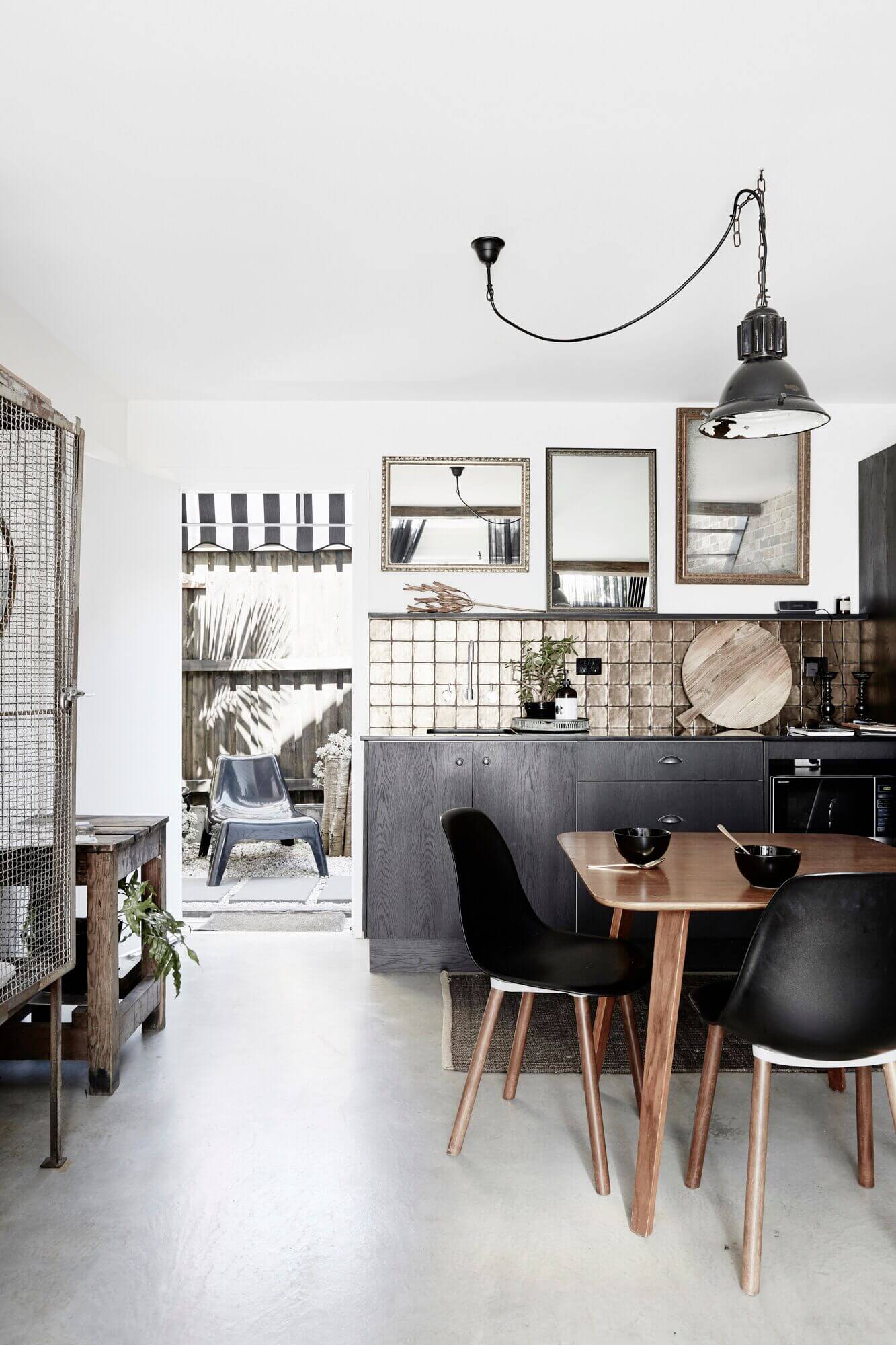 Kitchenette and dining area at The Chapel, Byron Beach Abodes