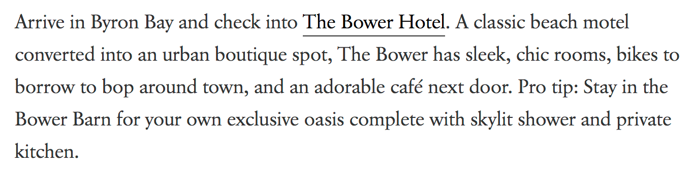 The Bower Byron Bay featured in Vogue's Weekend in Byron Bay
