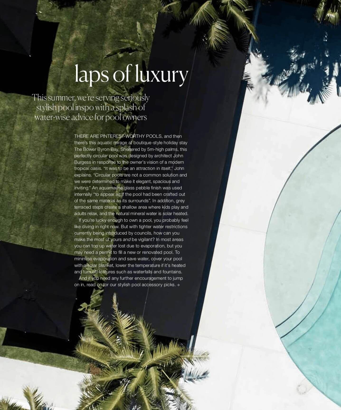 The Bower Byron Bay featured in Real Living Magazine