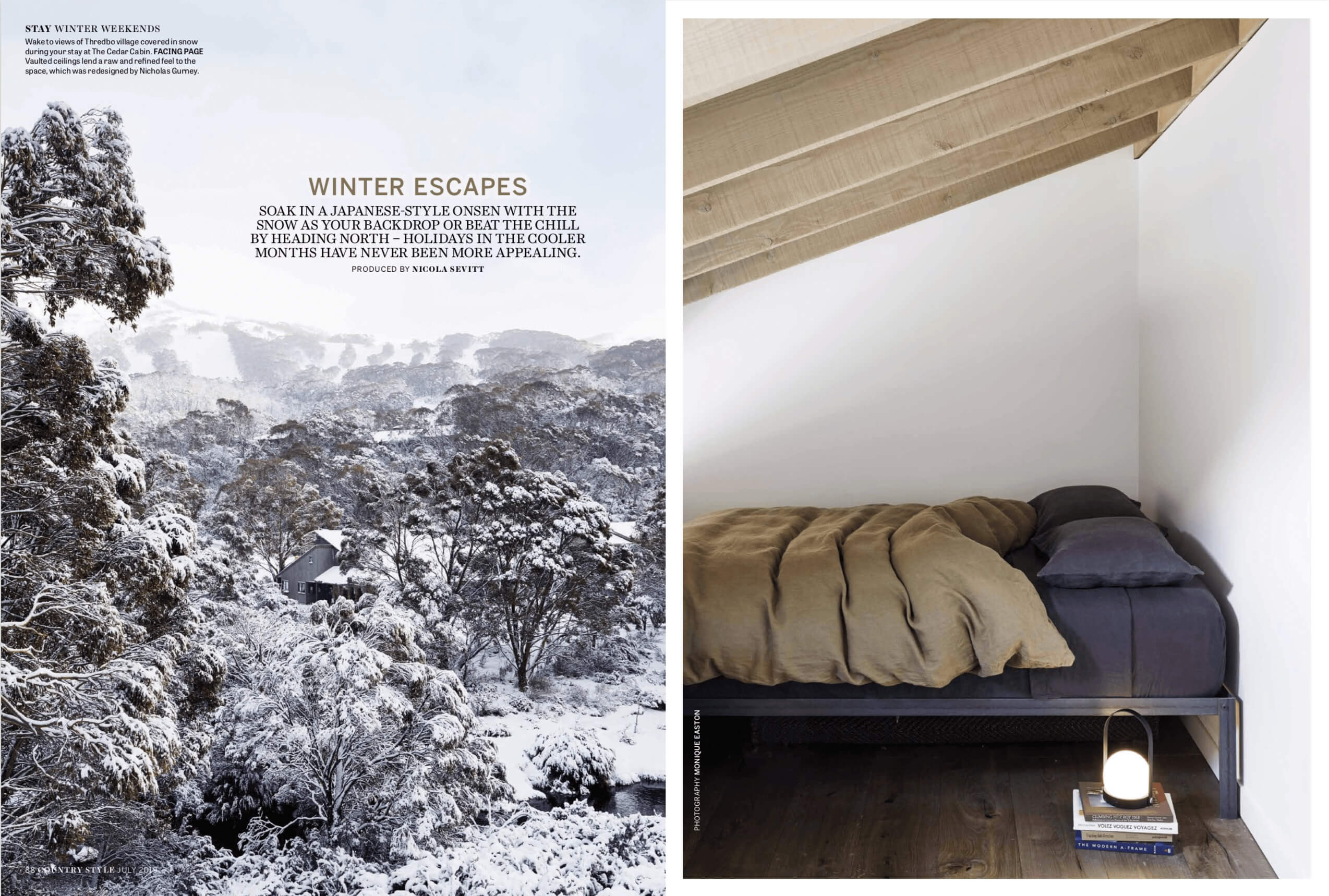 Winter Escapes with Country Style Magazine feature including Byron Beach Abodes
