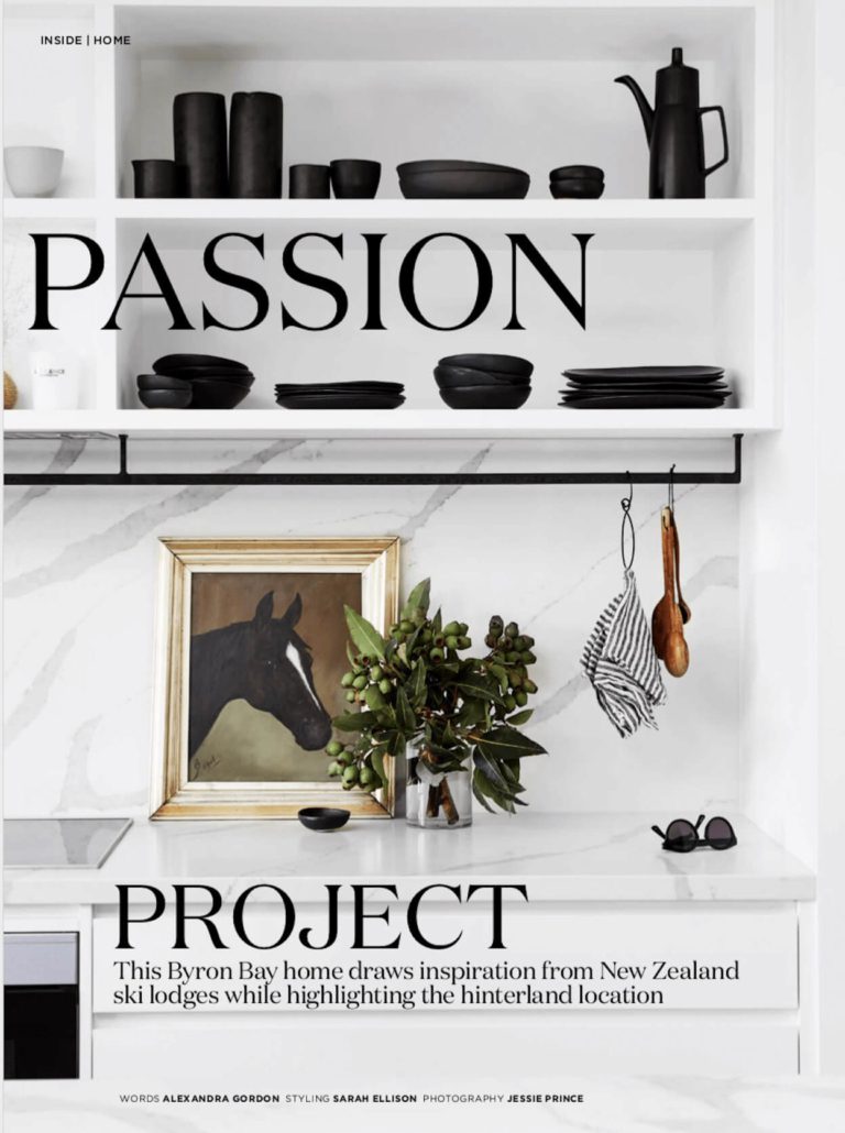 The Lodge, Byron Beach Abodes in Inside Out Magazine