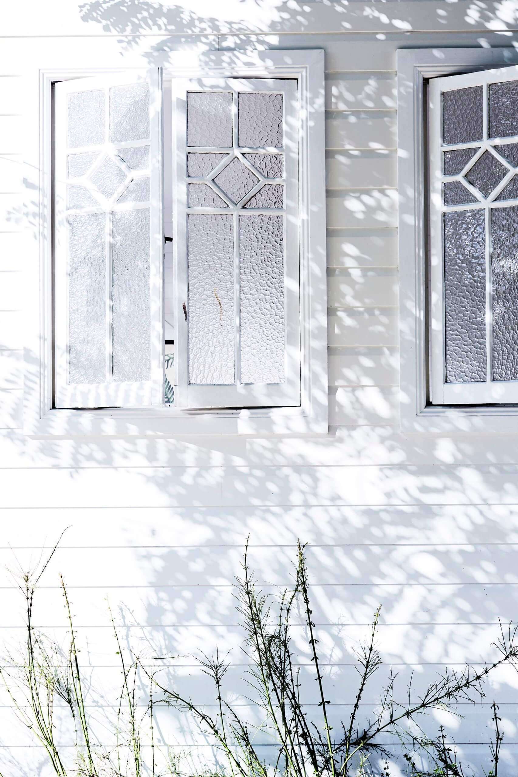 Recycled timber windows at the Bower Barn, The Bower Byron Bay hotel