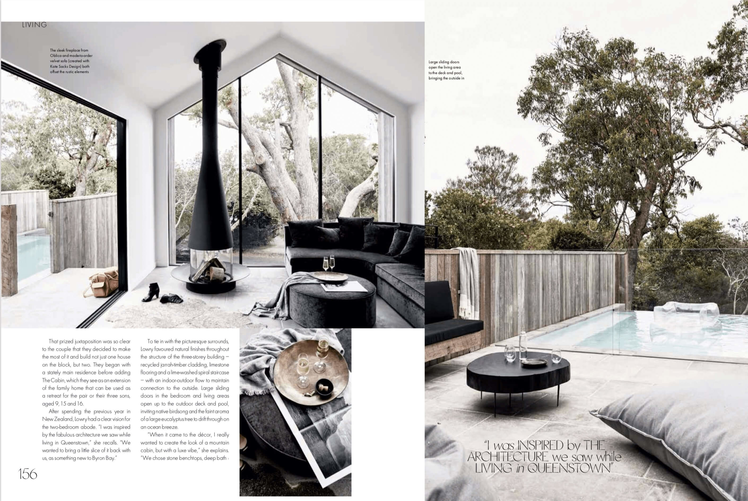 The Cabin, Byron Beach Abodes featured in Elle Magazine