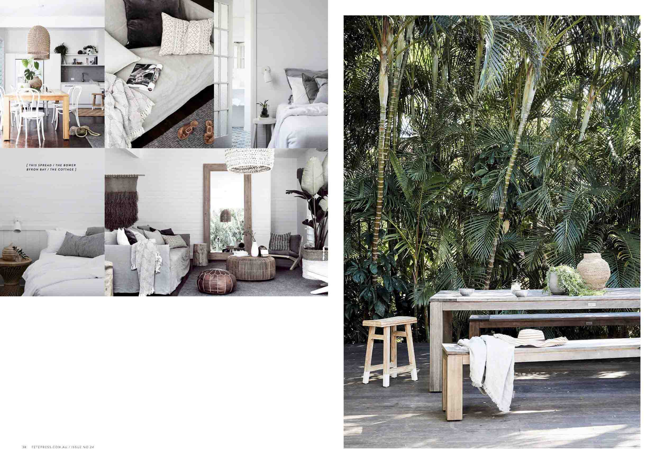 The Bower Byron Bay and Byron Beach Abodes featured in Fete Press Magazine