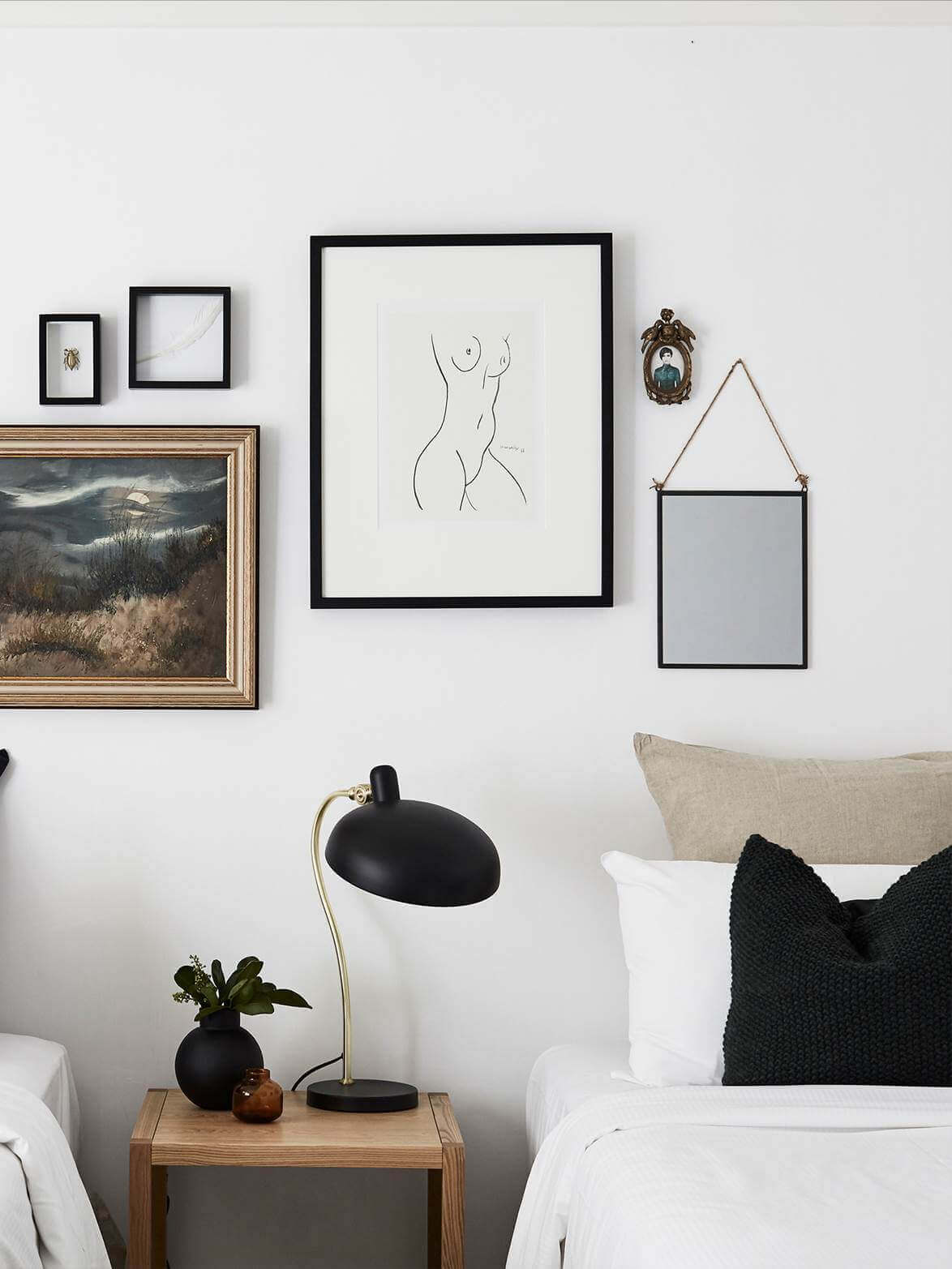 Collection of wall art in the Bower Suites, The Bower Byron Bay