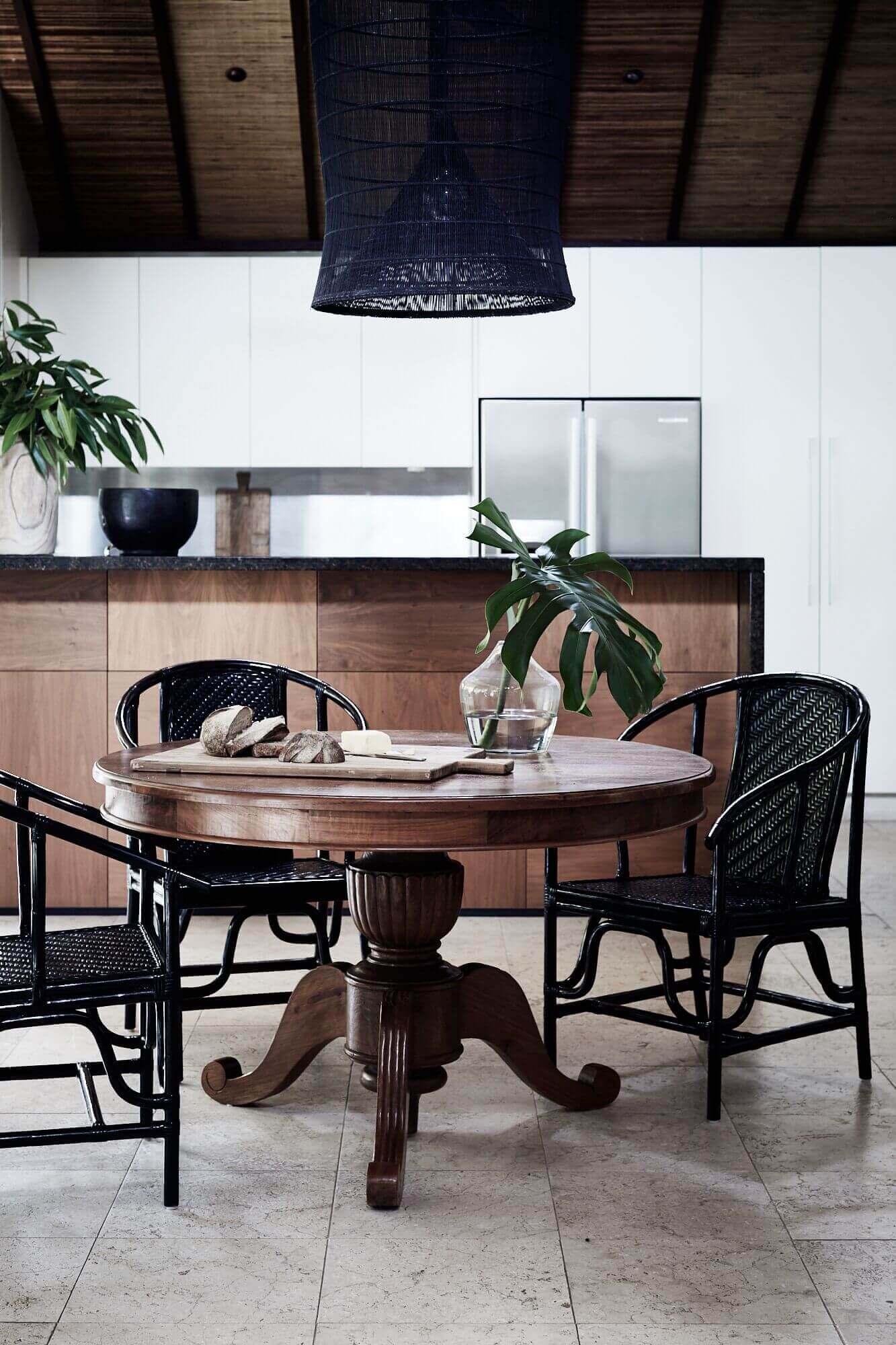 Full kitchen with dining table at the Grand Villa accommodation at The Villas of Byron