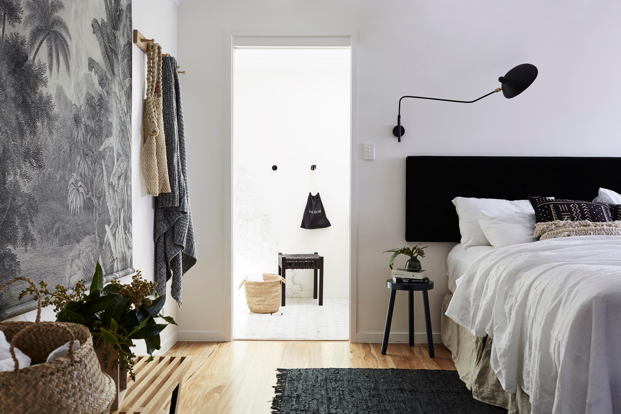Master bedroom at the Bower House, The Bower Byron Bay