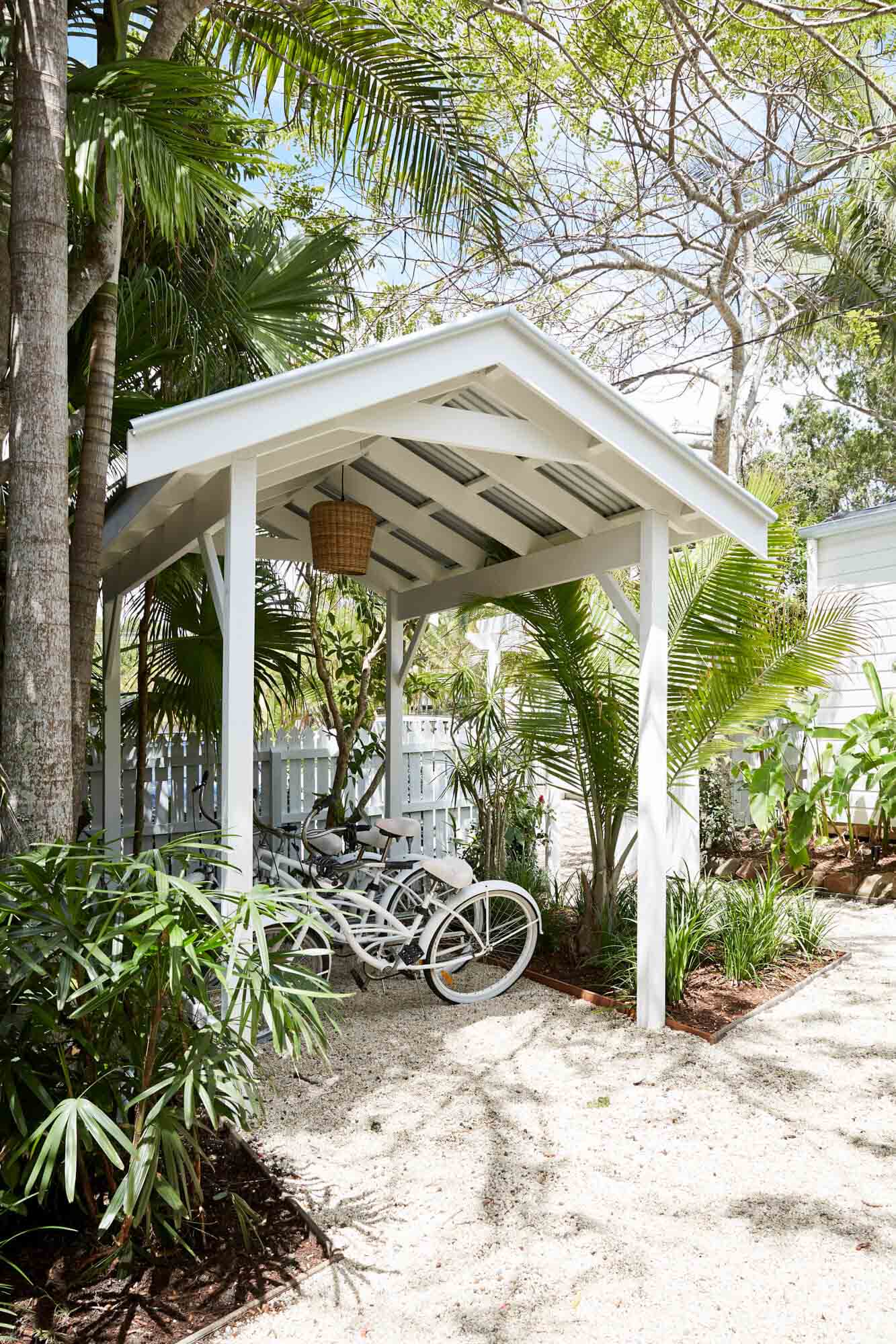 Bike shed at The Cottage, The Bower Byron Bay hotel