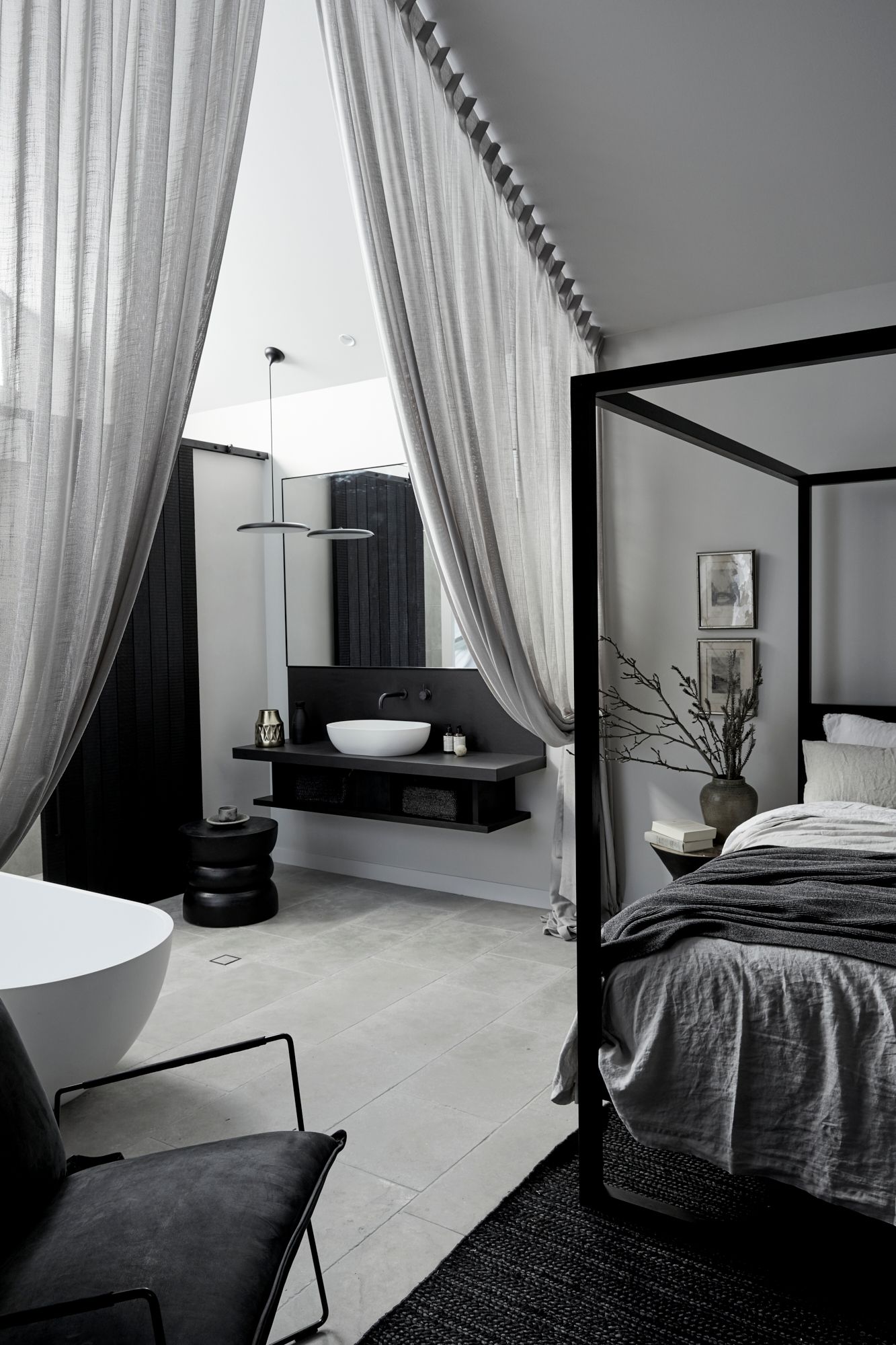 Open plan accommodation at the Bower Studios, The Bower Byron Bay hotel